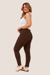 Skinny jeggings - chocolate