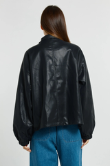 Polly PU Jacket - Black PU