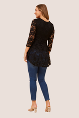 Sia peplum top - Black