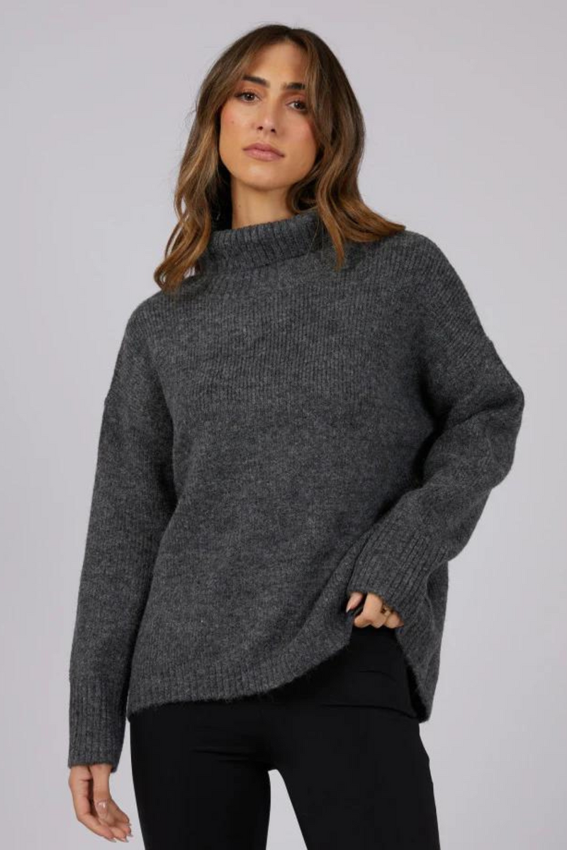 Emmy Roll Neck Sweater - grey | By Jorge