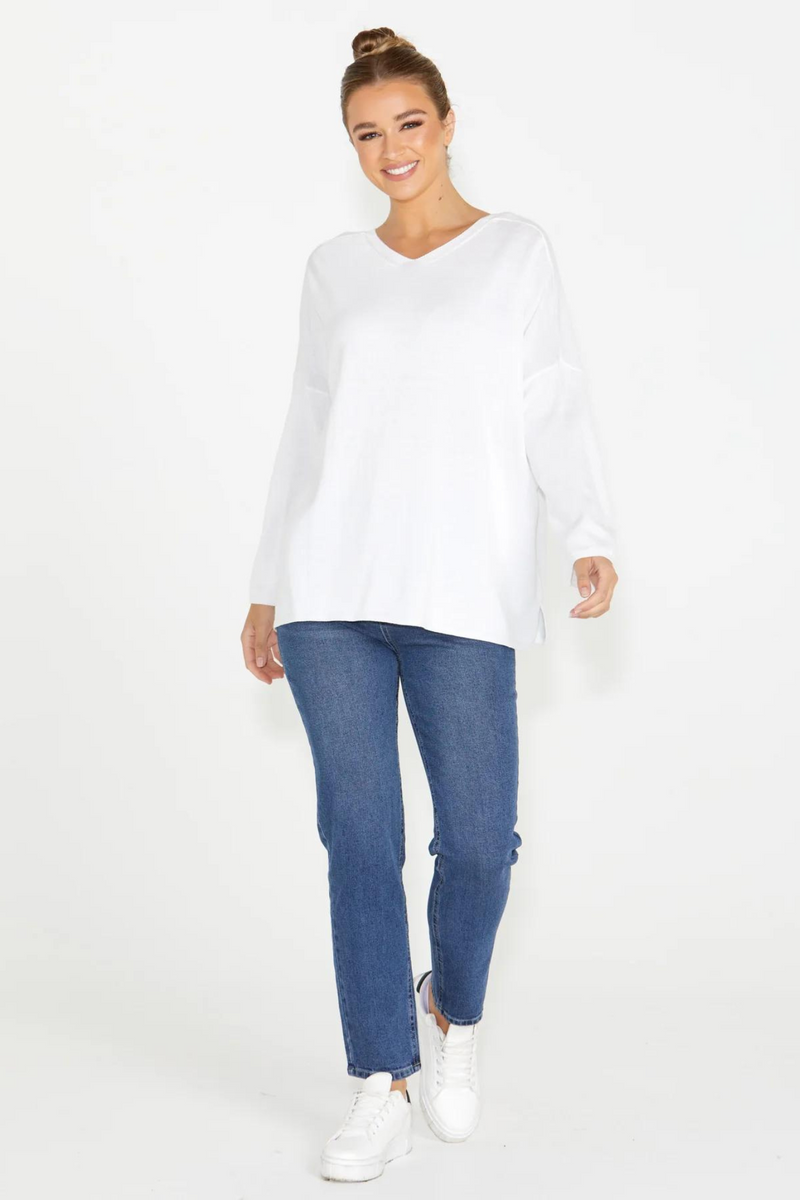 SASS - Angelina Reversible Knit - White