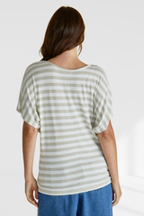 Betty Basics Maui Tee - Gold Stripes