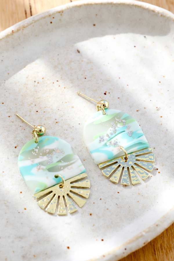 KiKi Aqua Shimmer Earrings