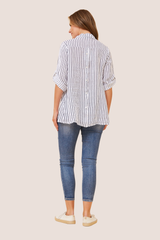 Maya linen shirt - stripe