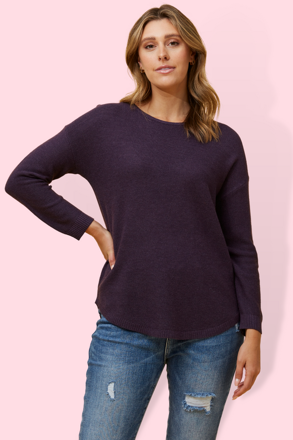 Aria knit - aubergine