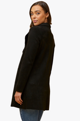 Molly faux sued coat - black