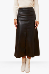 Fifi pleather skirt -  Black