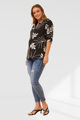 Ebby top - black and white