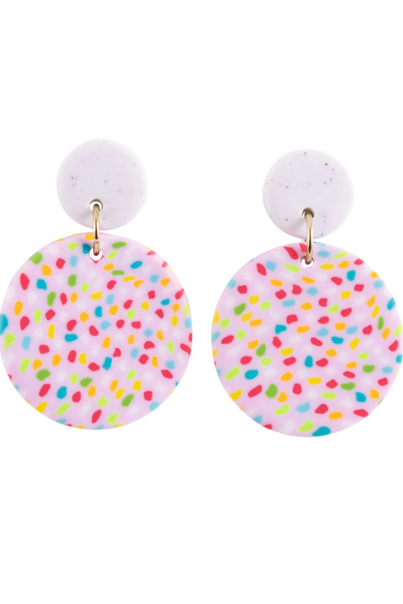 KiKi Round Confetti Earrings
