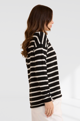 Betty Basics Bradford Knit Top - Cream/Black