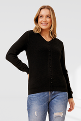 Hazel embellished knit - Black