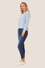 Conti knit top - sky blue