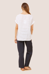 Lina linen top - White
