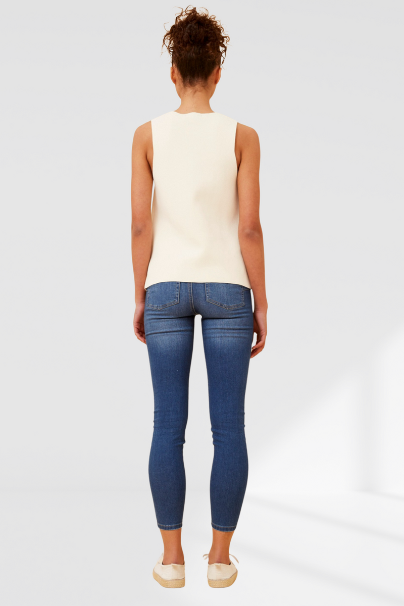 Kora vest knit - Ivory