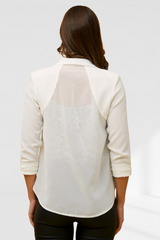 Sheer blazer - white
