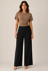 Tanya wide leg pants - Black
