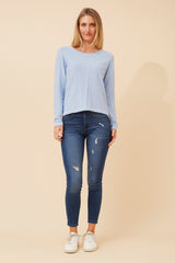 Conti knit top / sky blue