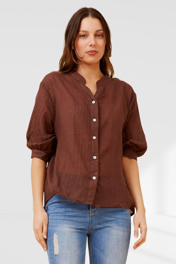 Rachael Shirt - Bitter chocolate