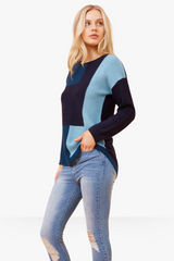 Jenni knit - multi blue