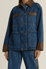 FATE+BECKER Niamh Denim Jacket - Mid Blue
