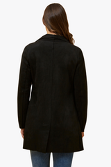Molly faux sued coat - black