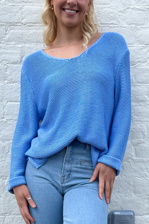 Domini Loop Knit Jumper - Blue