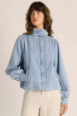 Lila Denim Bubble Jacket - Light Wash