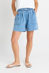 Quinn Cotton Short - Blue Medium