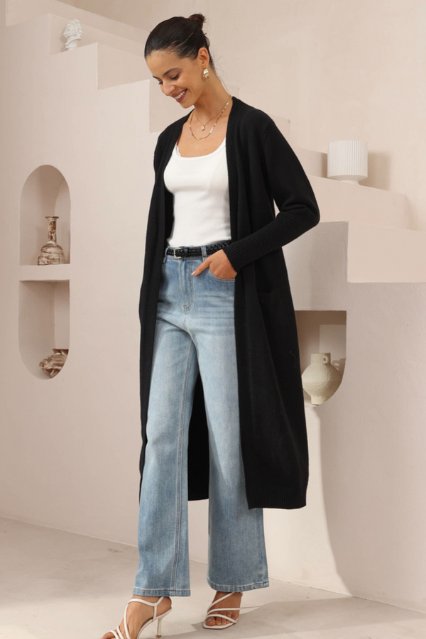 Betty long cardigan - Black