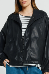 Polly PU Jacket - Black PU