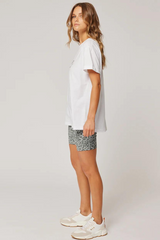 Marlo Tee - White/Smoke Leopard