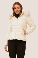 Bella puffer jacket - winter white