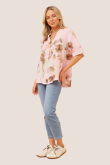 Gigi linen top - pink