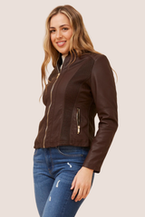 Ryder Biker jacket - Chocolate