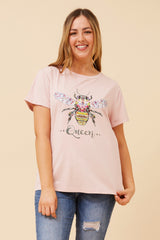 Queen bee tee - Blush