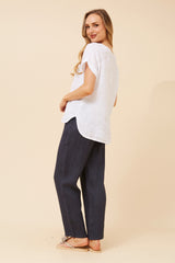 Lina linen top - White