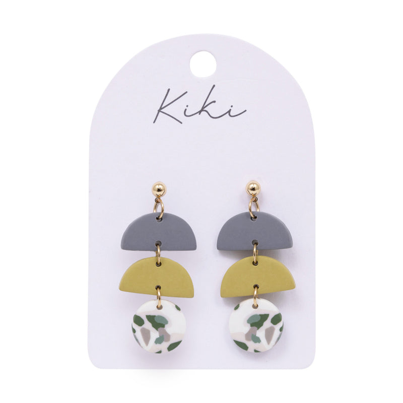 Green Terrazzo Earrings