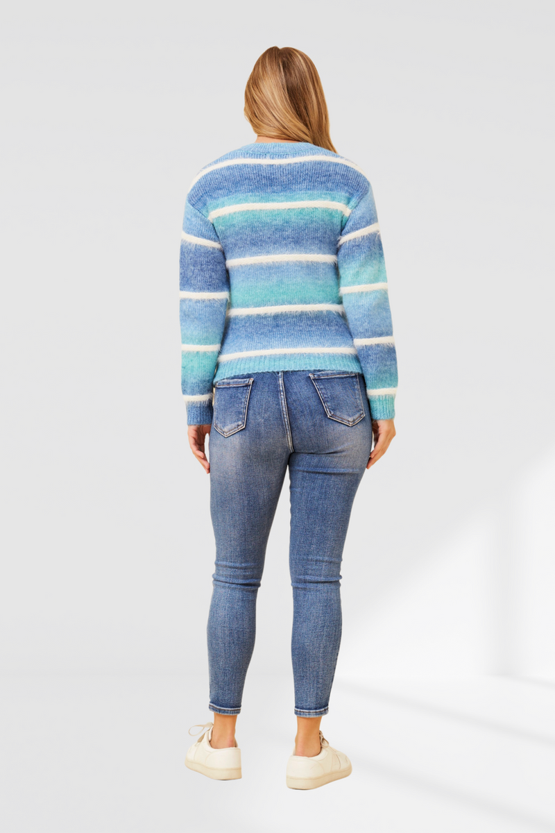 Gigi knit - Multi Blue