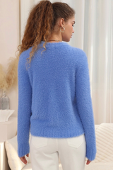 Ash Fluffy Knit - Blue