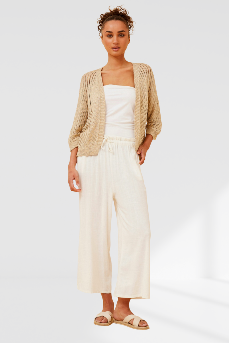 Marnie crochet cardigan- Gold