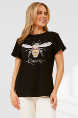 Queen bee tee -Black