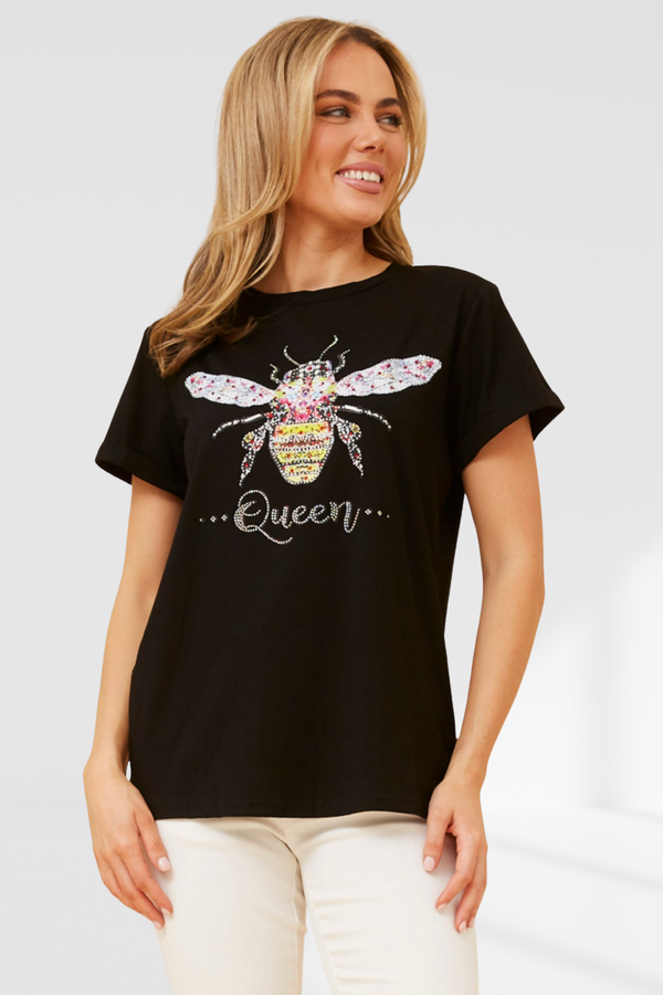 Queen bee tee -Black