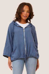 Fiona solid jacket - denim