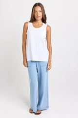 Francis Rib Tank - White