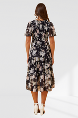 Adele Dress - Multi Navy