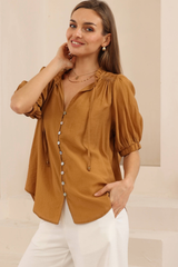 Lipi top - brown