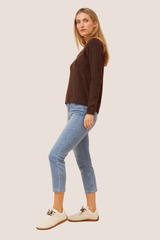 Conti knit top - chocolate