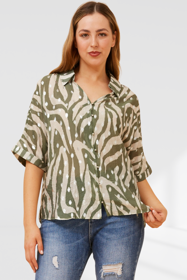 Gabriella top - khaki