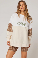 Peta Sweater - Vanilla / Hazel Leopard