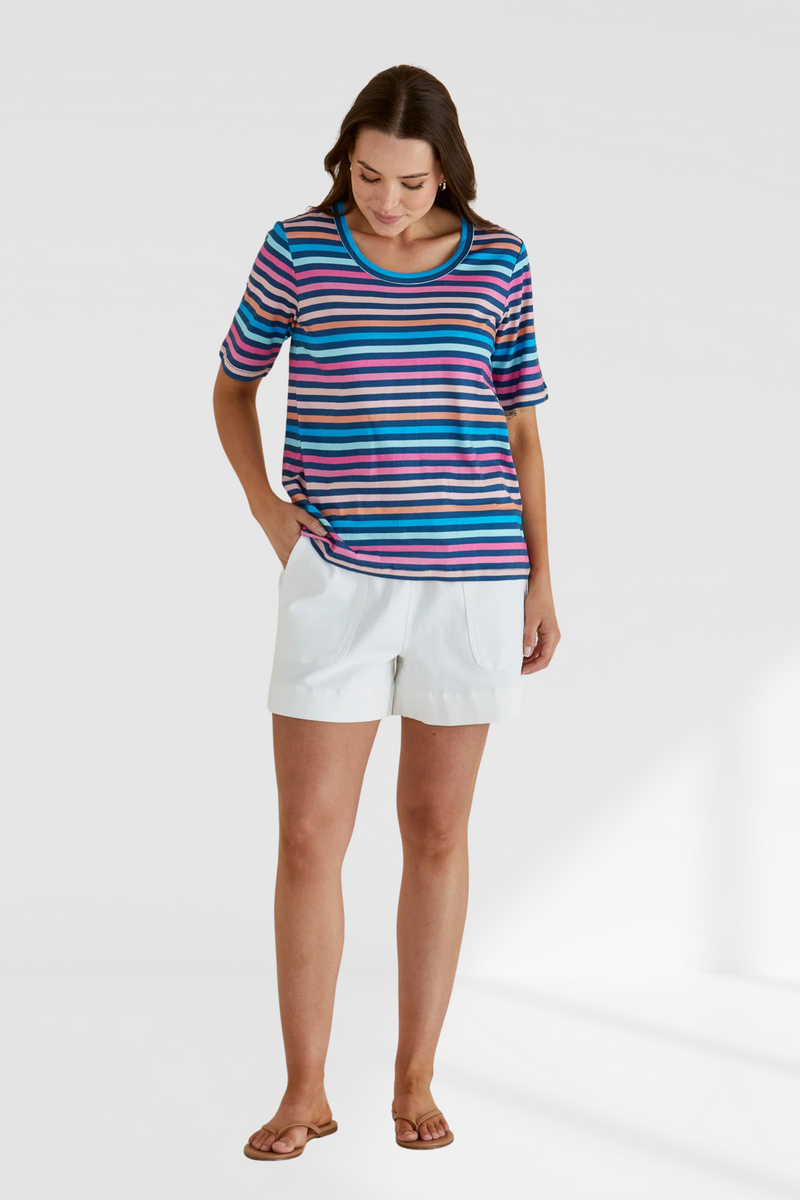Riley Tee - Multi Stripe | Betty Basics